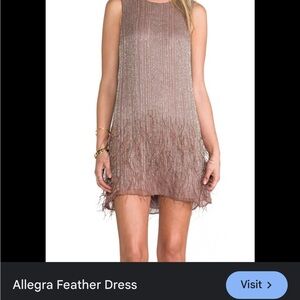 Parker Feather Dress - Elegant taupe